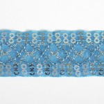 Тесьма с пайетками TBY арт.TH216 шир.25мм цв.20 голубой уп.18,28м