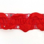 Тесьма с пайетками TBY арт.TH463-1 шир.25мм цв.26 красный уп.18,28м