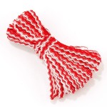 Тесьма плетеная вьюнчик арт.С-3726 г17 рис.9253 цв.красныйбелый