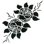 Трафарет арт.D-032 Пышные розы 15х20 см