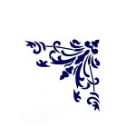 Трафарет с шелковыми вставками арт.IPT-118 Угловой орнамент-2 12х17см
