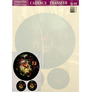 Трансфер универсальный арт.G-35 Жостово: букет на круглом фоне 17х25 см