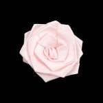 Украшение пришивные арт.Р-007 Роза атласная 7х7 см цв.бл.персиковый