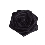 Украшение пришивные арт.Р-007 Роза атласная 7х7 см цв.черный