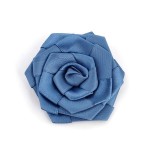 Украшение пришивные арт.Р-007 Роза атласная 7х7 см цв.синий