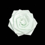 Украшение пришивные арт.Р-007 Роза атласная 7х7 см цв.св.салатовый