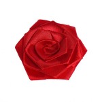 Украшение пришивные арт.Р-007 Роза атласная 7х7 см цв.красный