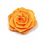 Украшение пришивные арт.Р-007 Роза атласная 7х7 см цв. оранжевый 021