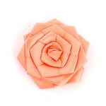 Украшение пришивные арт.Р-007 Роза атласная 7х7 см цв. оранжевый