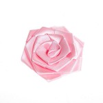 Украшение пришивные арт.Р-007 Роза атласная 7х7 см цв.розовый