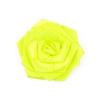 Украшение пришивные арт.Р-007 Роза атласная 7х7 см цв. ярк.лимонный