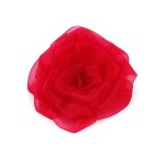 Украшение пришивные арт.Р-037 Роза капроновые 8см цв.красный