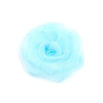 Украшение пришивные арт.Р-064 Роза капроновые 8см цв.св.голубой