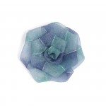 Украшение пришивные арт.Р-080 Роза капроновые 7см цв.бирюзово-синий