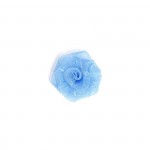 Украшение пришивные арт.Р-089 Роза капроновые 3см цв.голубой