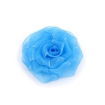 Украшение пришивные арт.Р-089 Роза капроновые 7 см цв.голубой