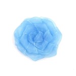 Украшение пришивные арт.Р-089 Роза капроновые 8см цв.голубой