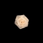 Украшение пришивные арт.Р-097 Роза капроновые 3см цв.бежевый