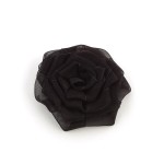 Украшение пришивные арт.Р-112 Роза капроновые 8см цв.черный