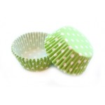 Набор бумажных форм для кексов Горошек зеленый, диаметр дна 5 см, 50 шт