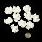Цветочек 'Розочка' из фоамирана арт.КЛ.22859 цв.белый 35мм уп.10шт