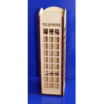 Деревянная заготовка Коробка для вина Телефонная будка 42х11х11 см DZ47695