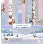 Paper Collection Set 12` x 12` Winter Wonderland 190 gsm (12 double-sided, 2 one-sided sheets, 13 designs, 2 units of each sheet)