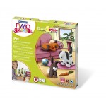 FIMO kids farm&play `Домашний любимец`, состоящий из 4-ти блоков по 42 гр. , стек для моделирования, инструкция, игровая фоновая сцена, уровень сложно